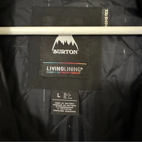 Burton Gore Tex Powline Snowboard Jacket Black size Large - Picture 6 of 16